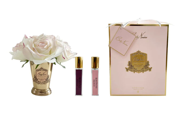 Seven Rose Bouquet - Pink Blush Box Gold Diffuser