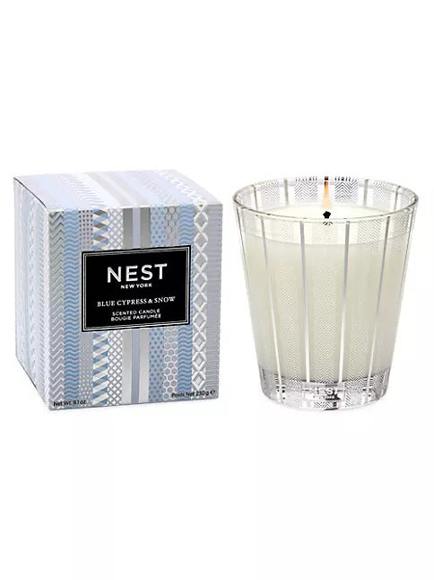 Blue Cypress & Snow Classic Candle