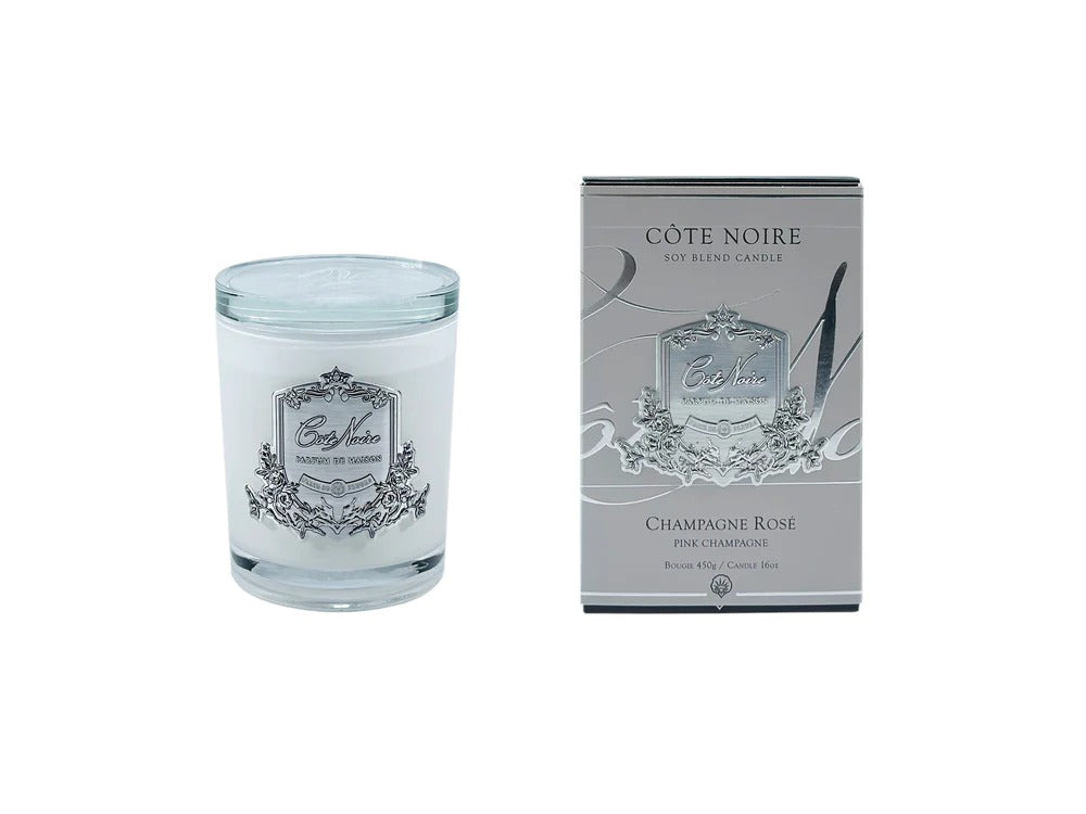 SIlver Champagne Rosé Candle - Pink Champagne