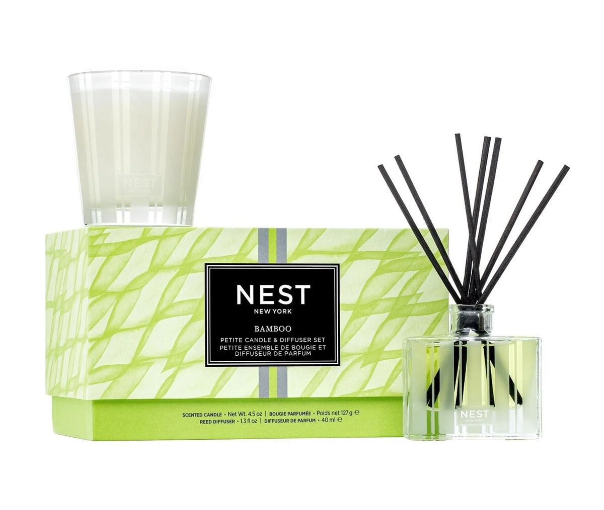 Bamboo Petite Candle & Diffuser Set